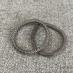 Silver tone stretch Bracelets